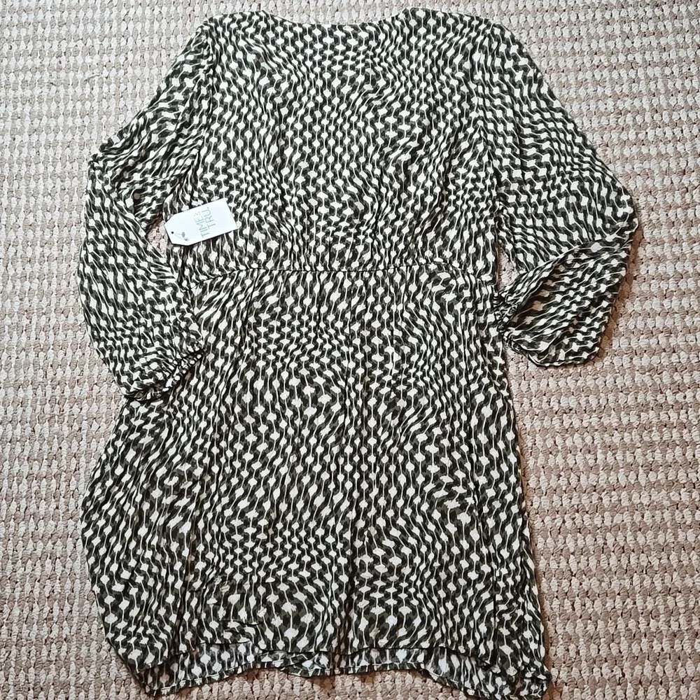 Livaeco Viscose Birla Cellulose XXXL 22 Green Field Wrap Plus Size Dress